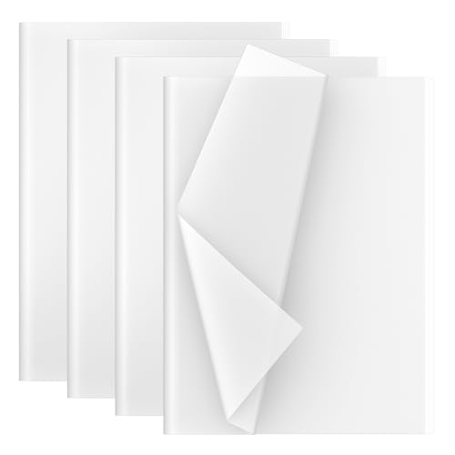 Creavvee Seidenpapier, Weiß, 60 Blatt, 35 x 50 cm, für Weihnachten, Feiertage, Geburtstage und alle Gelegenheiten, Geschenkverpackungen von Creavvee