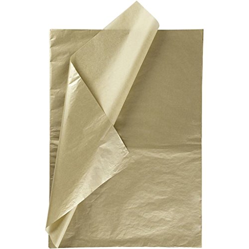 Creavvee Seidenpapier, 28 Blätter, 50 x 70 cm, Gold, Dekopapier für Geschenkverpackung und Dekoration Creavvee Seidenpapier, 28 Blätter, 50 x 70 cm, Gold, Dekopapier für Geschenkverpackung und Dekoration von Creavvee