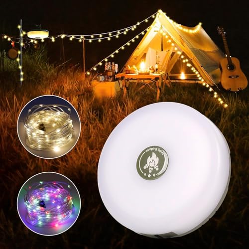 Camping Lichterkette Aufrollbar, 10m Outdoor Lichterkette, Vielseitige LED Lichterkette, Langlebig und Wasserdicht, USB Aufladung Gragbare Camping Lichter für Camping, Hof und Wandern Camping Lichterkette Aufrollbar, 10m Outdoor Lichterkette, Vielseitige LED Lichterkette, Langlebig und Wasserdicht, USB Aufladung Gragbare Camping Lichter für Camping, Hof und Wandern von Crebeau