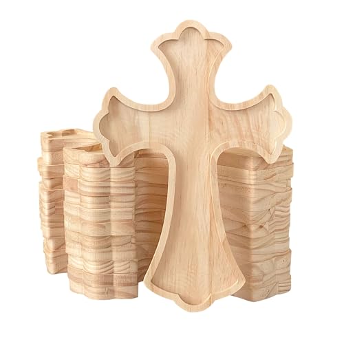 12 Stück 30,5 cm unlackierte Holzkreuze aus natürlichem Massivholz zum Basteln (30,5 x 20,3 x 1,5 cm) von Cregugua