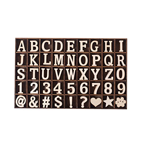 270 Stück 2,5 cm Holz Alphabet Buchstaben Holzzahlen Mini Blanko Symbole Unvollendete Herz Stern Pfote mit Rustikaler Ablageschale für Home Decor Rechtschreibung Bildung Hausgemachte Handwerk Party von Cregugua