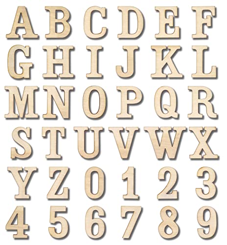306 Stück 3,2 cm kleine unlackierte Holzbuchstaben und Holzzahlen dekorative Schriftart Alphabet Buchstaben für Scrapbooking DIY Handwerk hausgemachte Projekt von Cregugua