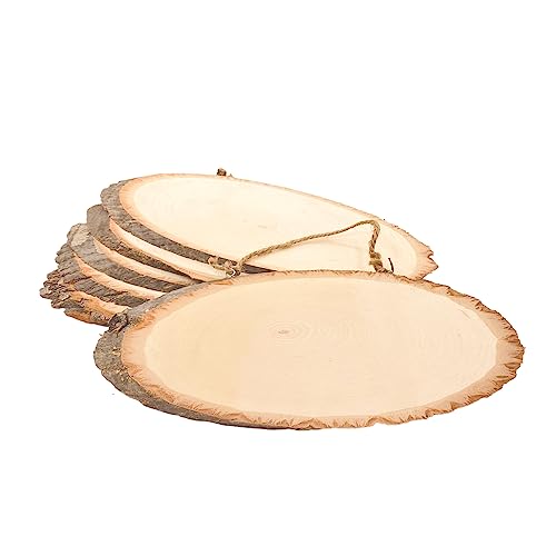 6 Stück 33 cm ovale Holzscheiben Lindenholz Plakette Hängeschilder zum Brennen Malen Basteln 6 Stück 33 cm ovale Holzscheiben Lindenholz Plakette Hängeschilder zum Brennen Malen Basteln von Cregugua