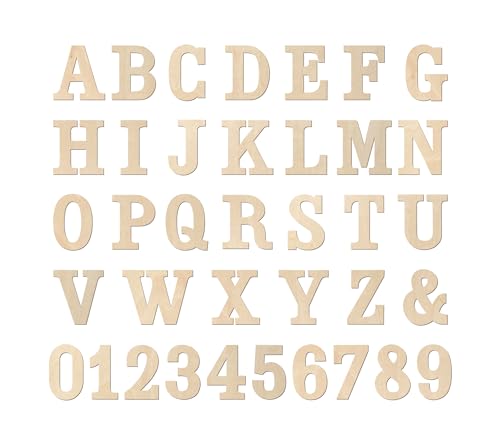 7,6 cm 216 Stück Holzbuchstaben und Zahlen zum Basteln, unlackiertes Holz, Alphabet ABC & Zahlen 0-9 für Wanddekoration 7,6 cm 216 Stück Holzbuchstaben und Zahlen zum Basteln, unlackiertes Holz, Alphabet ABC & Zahlen 0-9 für Wanddekoration von Cregugua
