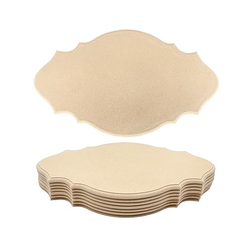 8 Stück unlackierte Holztafeln, 20,3 x 34,3 cm - 0,6 cm dick, abgeschrägtes MDF-Holzschild zum Verbrennen von Heimwerkerarbeiten von Cregugua