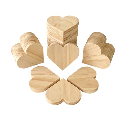 Unlackierte Holzherzblöcke, 10,2 x 11,4 cm, 10,2 cm x 1,4 cm, 24 Stück, freistehend, blanko, Holzschilder, Naturholzuntersetzer für Dekoration, Malerei, Bastelarbeiten Unlackierte Holzherzblöcke, 10,2 x 11,4 cm, 10,2 cm x 1,4 cm, 24 Stück, freistehend, blanko, Holzschilder, Naturholzuntersetzer für Dekoration, Malerei, Bastelarbeiten von Cregugua