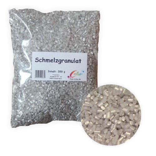 Creleo Schmelzgranulat - Schmelzolan 200g Silber von Creleo