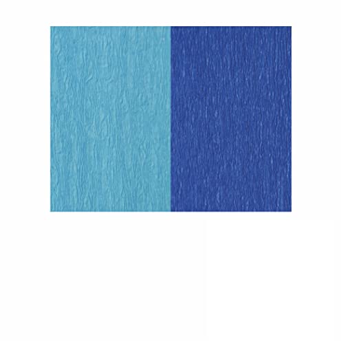 Doppelseitiges Krepppapier hellblau - blau 2 Stück 25 x 125 cm Krepppapier zum basteln von Creleo