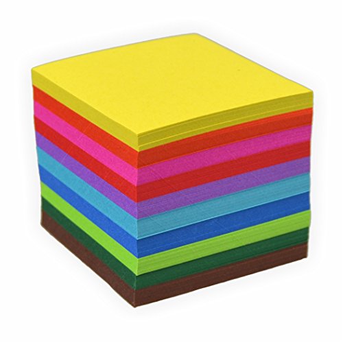 Faltblätter 70g/m², 20x20cm 500 Blatt, farbig sortiert hochwertiges Faltpapier für Origami und kreative Bastelprojekte von Creleo