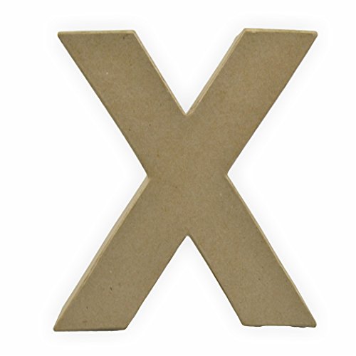 Papp Buchstabe -X- 10 x 3 cm zum bemalen und bekleben von Creleo