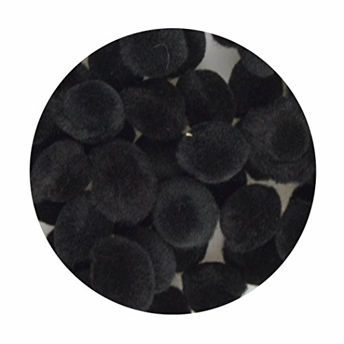 Pompons 45 Stück 15 mm schwarz von Creleo