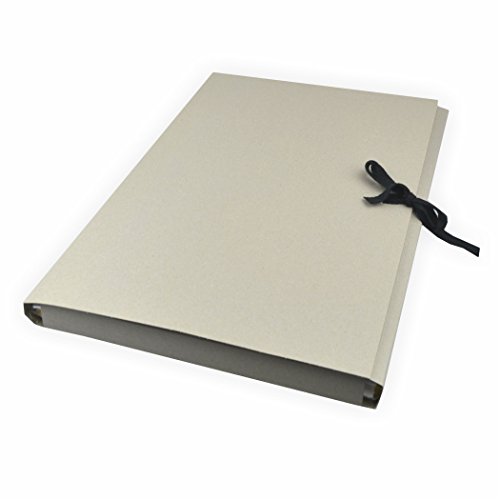 Sammelmappe aus Graupappe, DIN A2 ohne Druck, mit Band Karton grau mit 3 Klappen bis zu ca. 200 Blatt a 80g/m² von Creleo