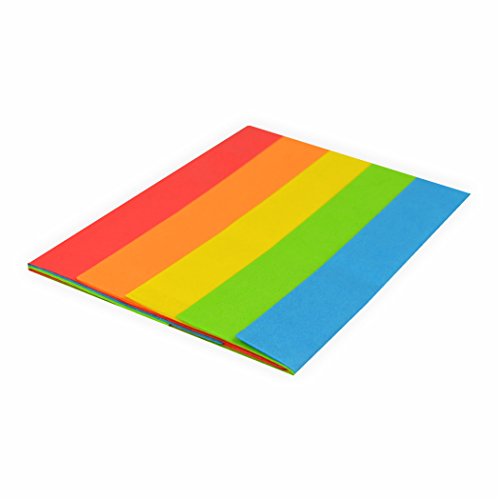 Seidenpapier 20g/m² 50x70 cm 5 Bogen farbig sortiert bunt Top Qualität zum basteln von Creleo