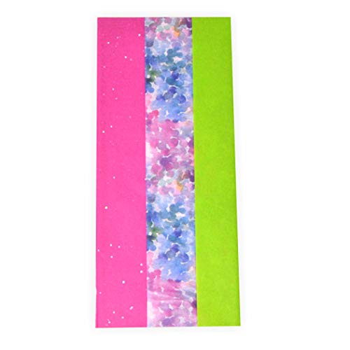 Seidenpapier - Blumenseiden bunter Mix PINK WASSERFEST, 6 Bogen, 50x75cm, in 3 Designs sortiert von Creleo