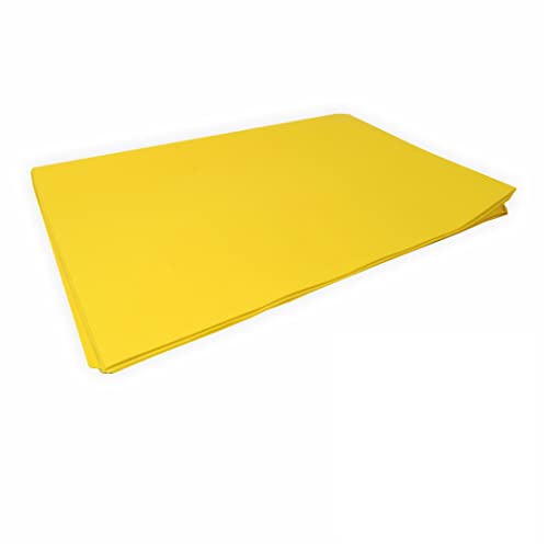Seidenpapier gelb 50 x 70 cm 24 Bogen färbt nicht ab färbt nicht ab bei Kontakt mit Wasser von Creleo
