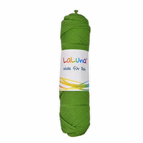Wolle uni Serie -Florida- olive 100% Baumwolle 50g, Häkelgarn Schulgarn Topflappengarn Marke: LaLuna® von Creleo