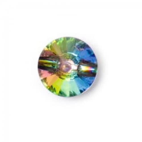 Crendon Runde facettierte Knöpfe mit Diamant-Effekt, transparent/mehrfarbig – pro Knopf von Crendon