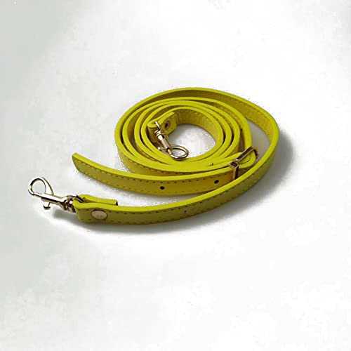 Crepundia Taschenketten,Kette Trageriemen Schulterriemen DIY. Mode Frauen Damen einstellbare Handtasche DIY. Handhaben Pu. Lederband Gürtel Schnalle Umhängetasche Zubehör Lange Gürtel(Yellow) von Crepundia