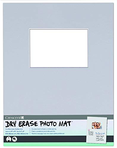 Crescent Karton CO Dry Erase 27,9 cm x 35,6 cm Foto Matte hält 4-Zoll x 6 Foto Light Gray, Acryl, Mehrfarbig, 5-teilig von Crescent