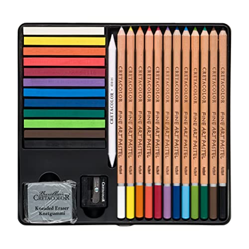 CRETACOLOR Basic Box Pastell-Zeichen-Set, mehrfarbig von Cretacolor
