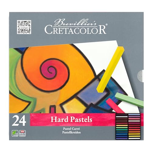 Cretacolor Pastellkreiden Pastelcarré, sortiert, 24er Metalletui von Cretacolor