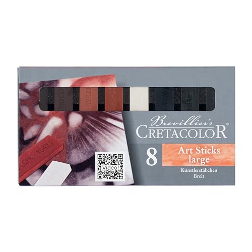 Cretacolor Künstlerstäbchen breit sort, 8er Packung Cretacolor Künstlerstäbchen breit sort, 8er Packung von Cretacolor
