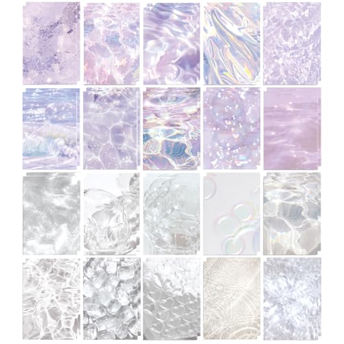 40 Blatt Scrapbook Dekorpapier Fantasie Strukturpapier Romantisches Scrapbooking Papier DIY Wellen ästhetisches Briefpapier Licht Schatten Decoupage Papier Schreiben Clipping-Tagebuch (Silber Lila, 1) 40 Blatt Scrapbook Dekorpapier Fantasie Strukturpapier Romantisches Scrapbooking Papier DIY Wellen ästhetisches Briefpapier Licht Schatten Decoupage Papier Schreiben Clipping-Tagebuch (Silber Lila, 1) von Cretvestsar