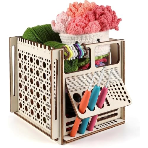 Crevyteg Garnschale aus Holz, Multifunktionale Garnschale Garnbox, Garnaufbewahrung Strick-Organizer Strickschalen zum Stricken, Häkeln, Geschenke für Häkelliebhaber Crevyteg Garnschale aus Holz, Multifunktionale Garnschale Garnbox, Garnaufbewahrung Strick-Organizer Strickschalen zum Stricken, Häkeln, Geschenke für Häkelliebhaber von Crevyteg