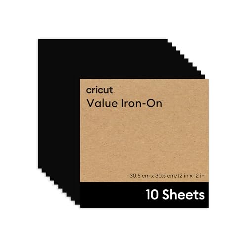 Cricut™ Iron-On im Vorteilspack – 30,5 x 30,5 cm / 12 x 12 Zoll (10 Stk.) von Cricut