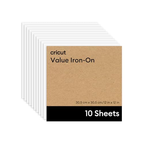 Cricut™ Iron-On im Vorteilspack – 30,5 x 30,5 cm / 12 x 12 Zoll (10 Stk.) von Cricut