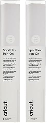 Cricut 2007661 SportFlex Iron-On, Polyester, Weiß, One Size (Packung mit 2) von Cricut