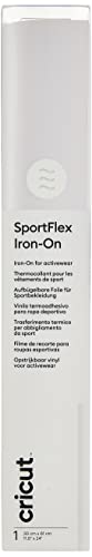 Cricut 2007661 SportFlex Iron-On, Polyester, Weiß, One Size Cricut 2007661 SportFlex Iron-On, Polyester, Weiß, One Size von Cricut