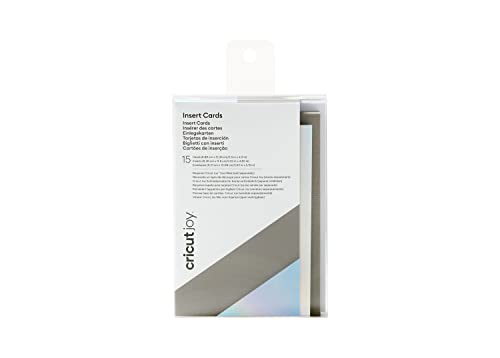 Cricut Joy Insert Cards | Grey & Silver Holographic | 8,9 cm x 12,5 cm (3,5 "x 4,9") | 15-Pack | Zur Verwendung mit Cricut Freude von Cricut
