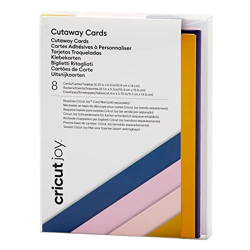 Cricut 2008857 Karten in Pastellfarben Cutaway Cards | Spring Rain | 10.8cm x 14cm (4.25" x 5.5") | 8-Pack | for use with Joy, 8 Count von Cricut