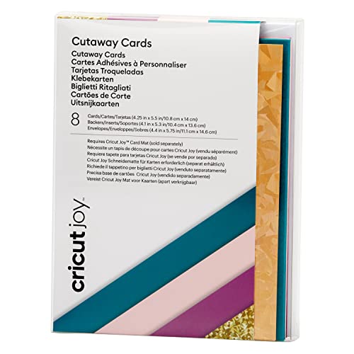Cricut 2008858 Karten für Corsage Cutaway Cards 10.8cm x 14cm (4.25" x 5.5") | 8-Pack | for use with Joy, 8 Count von Cricut