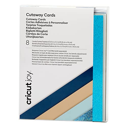 Cricut Joy Cutaway -Karten | Marina | 10,8 cm x 14 cm (4,25 "x 5,5") | 8-Pack | Zur Verwendung mit Cricut Freude von Cricut