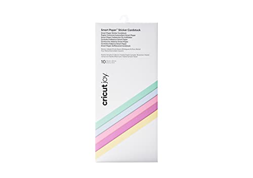 Cricut Joy Smart Paper Sticker Karton | Pastelle | 14 cm x 33 cm (5,5 "x 13") | 10-Pack | Zur Verwendung mit Cricut Freude von Cricut