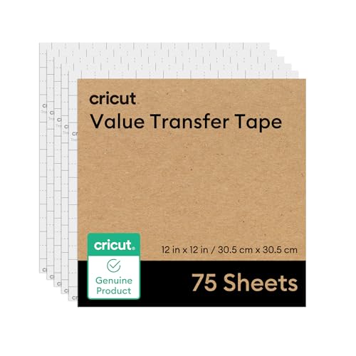 Cricut 2010891 Value Klebeband, flach verpackt, 30,5 x 30,5 cm, Stück Transfer Tape, Transparent, 75 Sheets Cricut 2010891 Value Klebeband, flach verpackt, 30,5 x 30,5 cm, Stück Transfer Tape, Transparent, 75 Sheets von Cricut