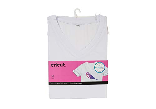 Cricut Frauen Infusible Next Big Thing in DIY Crafts. Verwenden Sie Diese kompatible Basis für lebendige T-Shirts Blank, V-Ausschnitt, mittelgroße Infusionble Tinte, weiß von Cricut