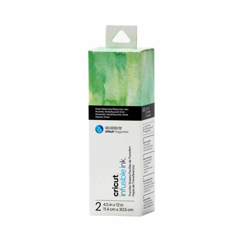 Infusible Ink Transferbogen Green Watercolor 11,4x30,5cm 2 Stück von cricut