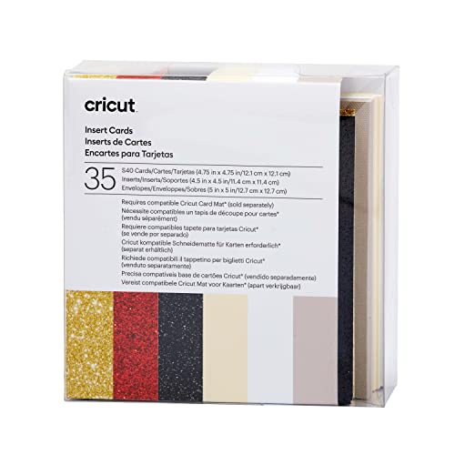 Cricut Insert Cards | Glitz & Glam | 12,1 cm x 12,1 cm (Cricut -Größe S40) | 35-Pack | Zur Verwendung mit Cricut Card Matte von Cricut
