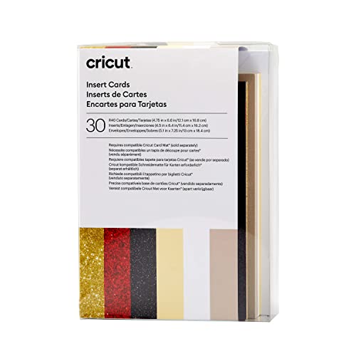 Cricut Insert Cards | Glitz & Glam | 12,1 cm x 16,8 cm (Cricut -Größe R40) | 30-Pack | Zur Verwendung mit Cricut Card Matte von Cricut