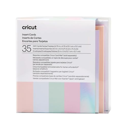 Cricut Insert Cards | Prinzessin | 12,1 cm x 12,1 cm (Größe S40) | 35-Pack | Zur Verwendung Mit Card Matte von Cricut