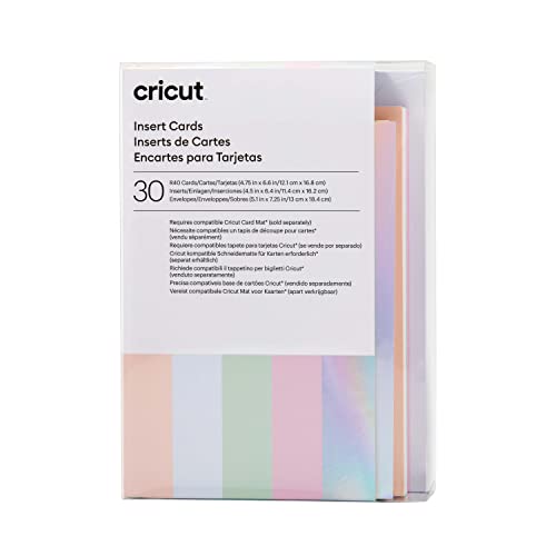 Cricut Insert Cards | Prinzessin | 12,1 cm x 16,8 cm (Größe R40) | 30-Pack | Zur Verwendung Mit Card Matte - 2x2 von Cricut