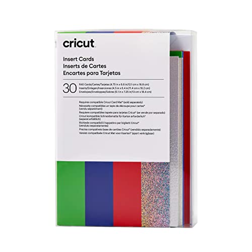 Cricut Insert Cards | Regenbogenwaagen | 12,1 cm x 16,8 cm (Cricut -Größe R40) | 30-Pack | Zur Verwendung mit Cricut Card Matte von Cricut