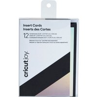Cricut Joy Doppelkarten mit Einleger & Umschlägen "Insert Cards", 10,7 cm x 13,9 - Black/Silver Holographic von Schwarz