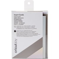 Cricut Joy Doppelkarten mit Einleger & Umschlägen "Insert Cards", 10,7 cm x 13,9 - Grey/Silver matt Holographic von Grau