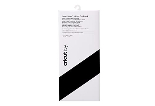 Cricut Joy Smart Paper Sticker Karton | Schwarz | 14 cm x 33 cm (5,5 "x 13") | 10-Pack | Zur Verwendung mit Cricut Freude von Cricut