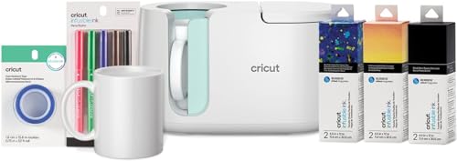 Cricut Mug Press Starter-Paket | Mug Press & Materialien Tumbler Heat Press für Becher, Tassen, Kaffeetassen, Trinkflaschen und Taschen - Transferpresse für personalisierte Sublimation von Cricut