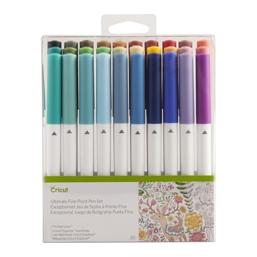 Cricut Pens - feine Spitze Stiften (1 Packung mit 30 Stiften) Stiftesatz mit ultrafeiner Spitze (30 Stück) Ultimate Set 30 Pack von Cricut